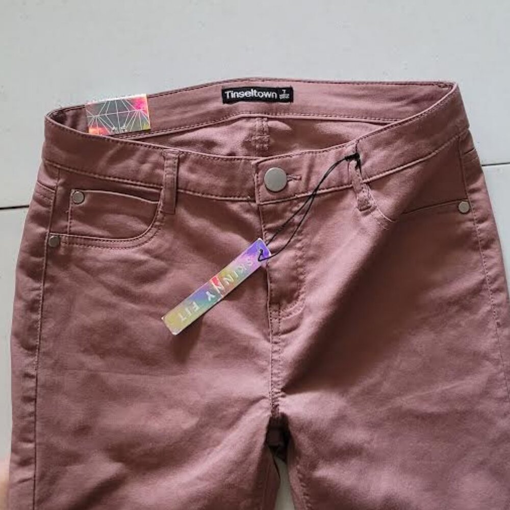 NWT Tinseltown skinny fit dusty pink women's jeans -size 7 - Picture 7 of 7